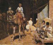Edwin Lord Weeks A Market in Isphahan USA oil painting artist